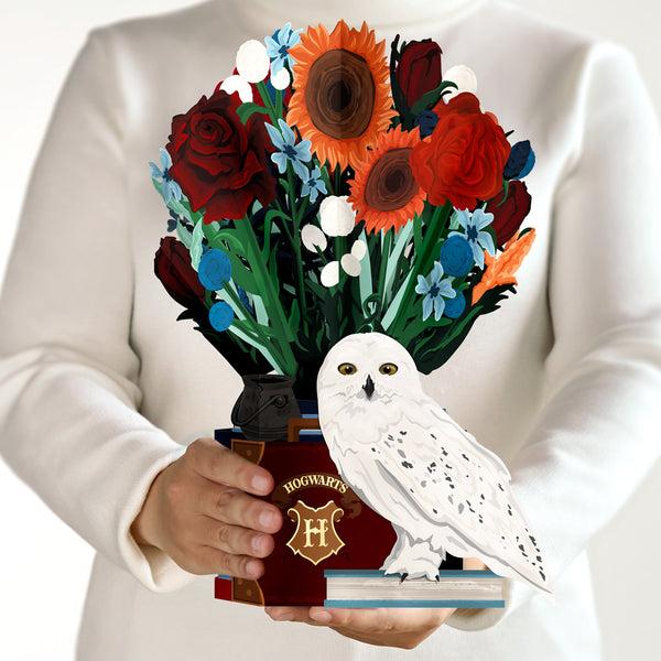 I Love Pop Harry Potter™ Hedwig™ Birthday Pop-Up Card & Flower Buds Bouquet Bundle