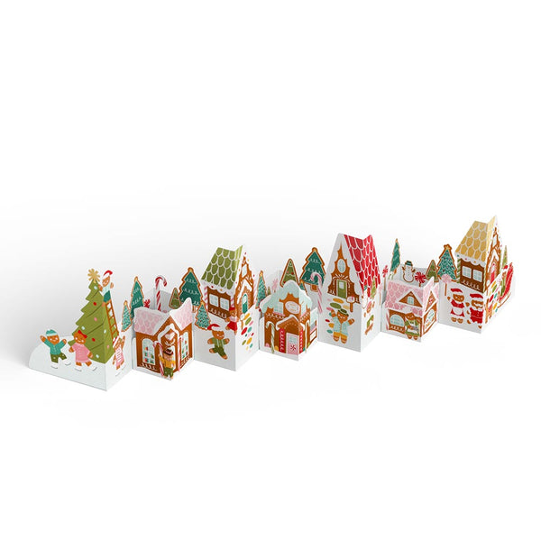 I Love Pop Holiday Gingerbread Village Loooooong Card™ (Expands To 2 Feet)