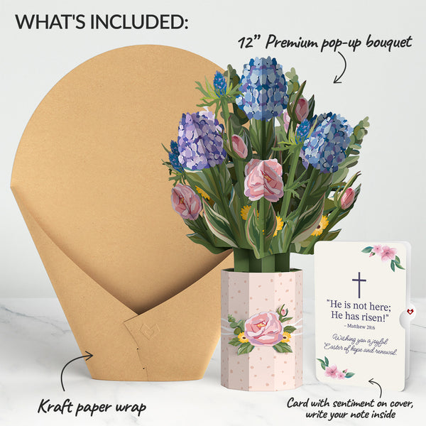 I Love Pop Hydrangea Easter Bouquet And Sentiment Set