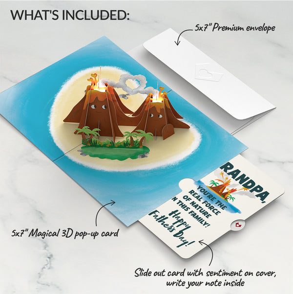 I Love Pop I Lava You Father's Day Light-Up Pop-Up Card And Sentiment Set For Grandpa