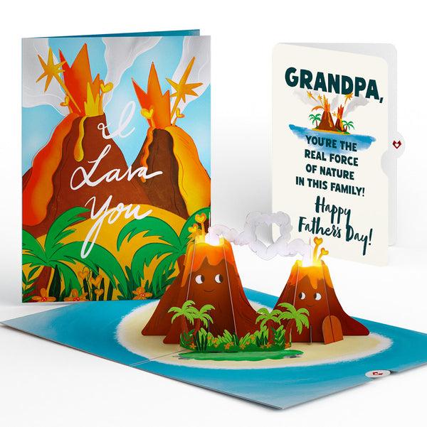 i love pop I Lava You Father's Day Light-Up Pop-Up Card and Sentiment Set for Grandpa