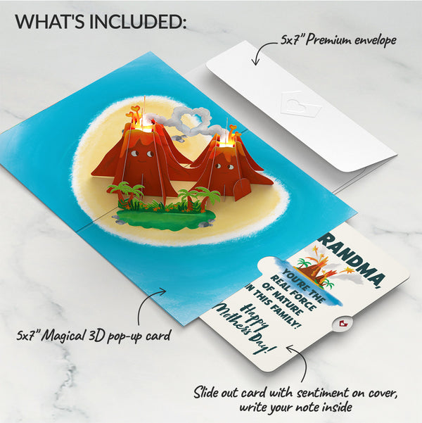 I Love Pop I Lava You Mother's Day Light-Up Pop-Up Card And Sentiment Set For Grandma