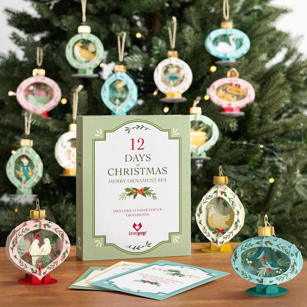 i love pop 12 Days of Christmas Merry Ornament Set