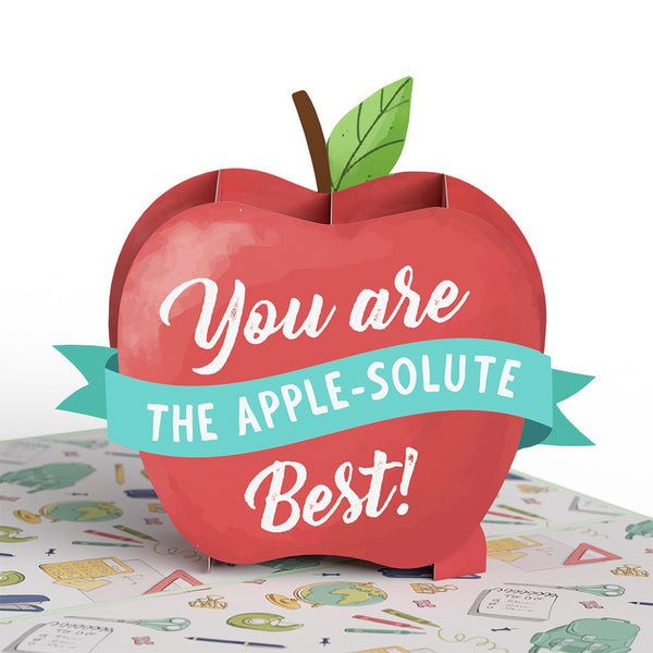 I Love Pop Amazing Teacher Apple Pop-Up Card