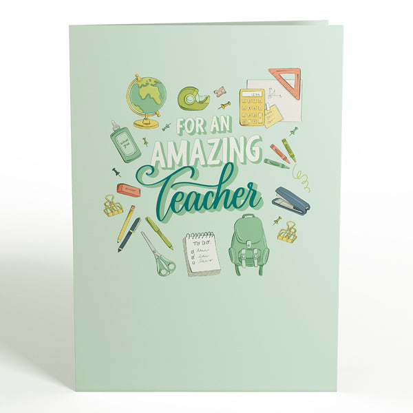 I Love Pop Amazing Teacher Apple Pop-Up Card