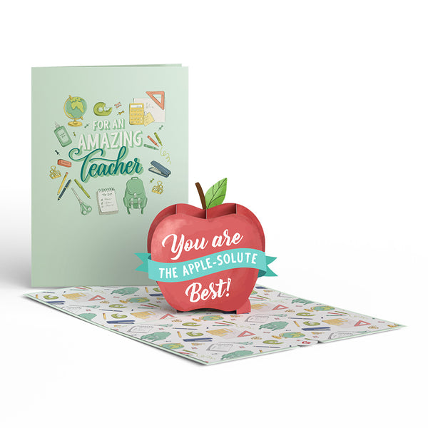 i love pop Amazing Teacher Apple Pop-Up Card