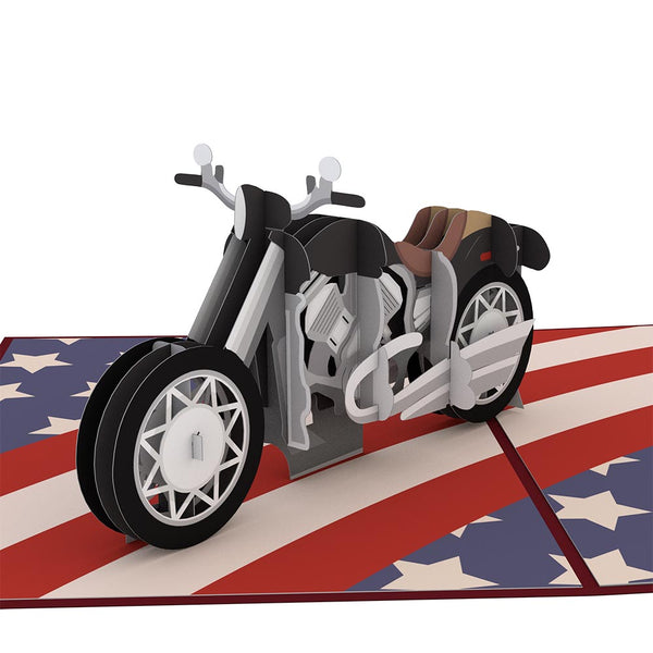 I Love Pop American Motorcycle Pop-Up Card