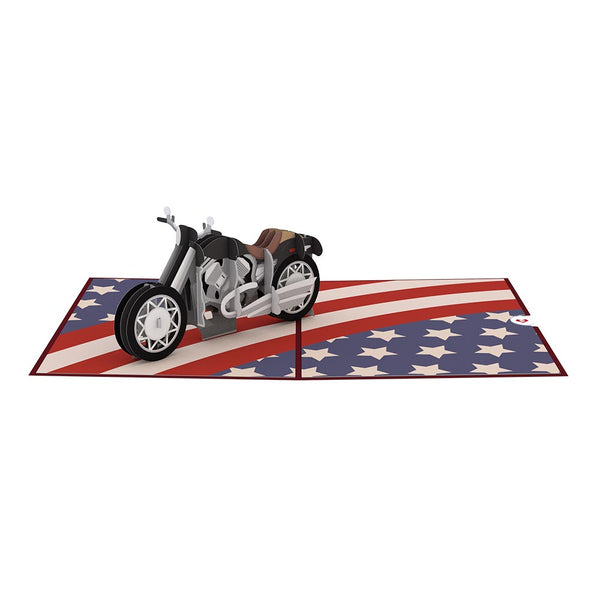 I Love Pop American Motorcycle Pop-Up Card