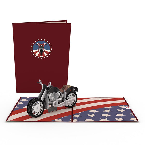 i love pop American Motorcycle Pop-Up Card