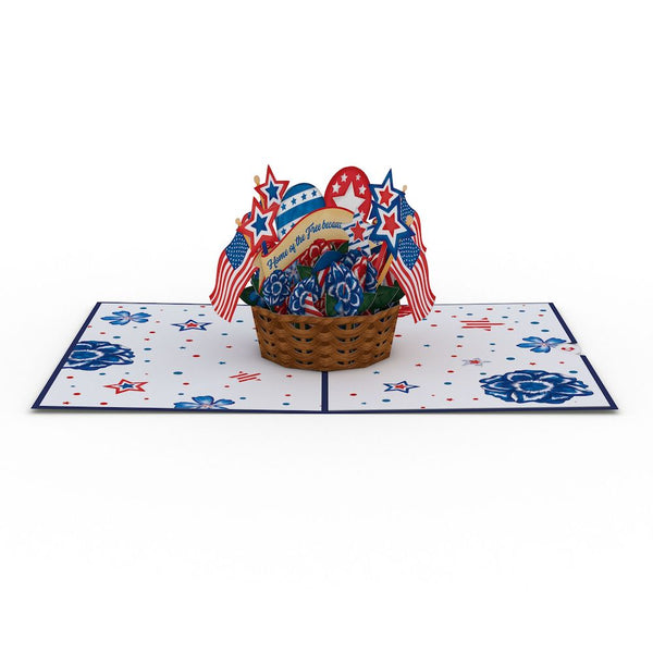 I Love Pop Americana Basket Pop-Up Card