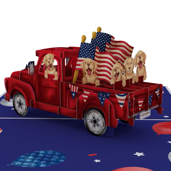 I Love Pop Americana Truck Pop-Up Card