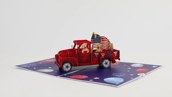 I Love Pop Americana Truck Pop-Up Card