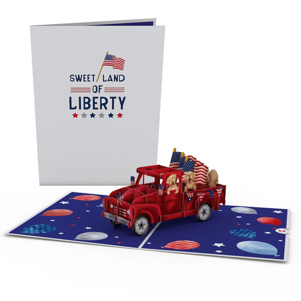 i love pop Americana Truck Pop-Up Card