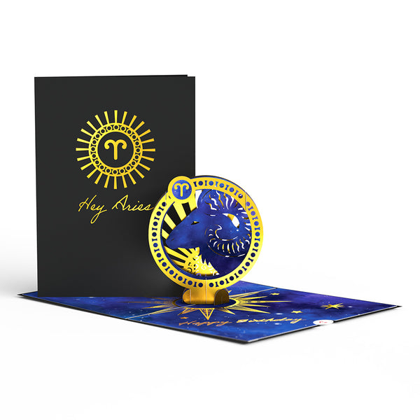 i love pop Aries Zodiac Birthday Pop-Up Card