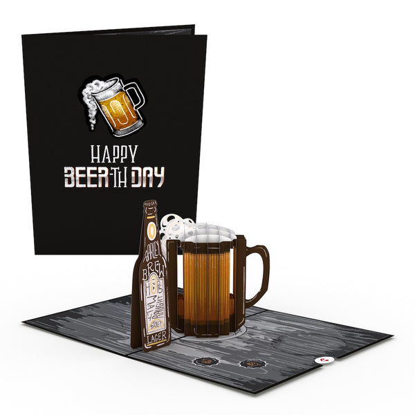 i love pop Beer-th Day Pop-Up Card