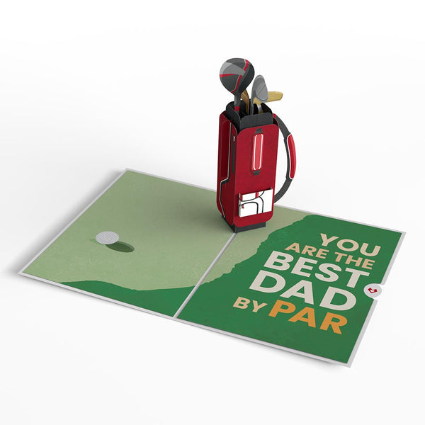 I Love Pop Best Dad By Par Pop-Up Card