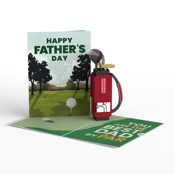 i love pop Best Dad By Par Pop-Up Card