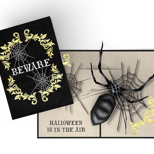 i love pop Beware Halloween Spider Pop-Up Card