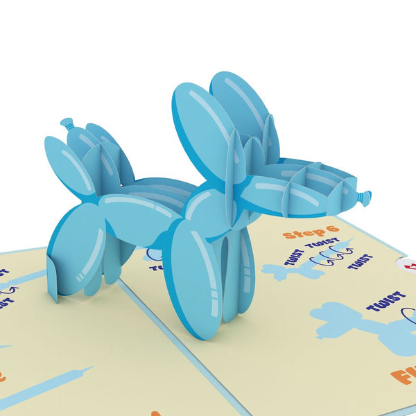 I Love Pop Birthday Balloon Animal Pop-Up Card