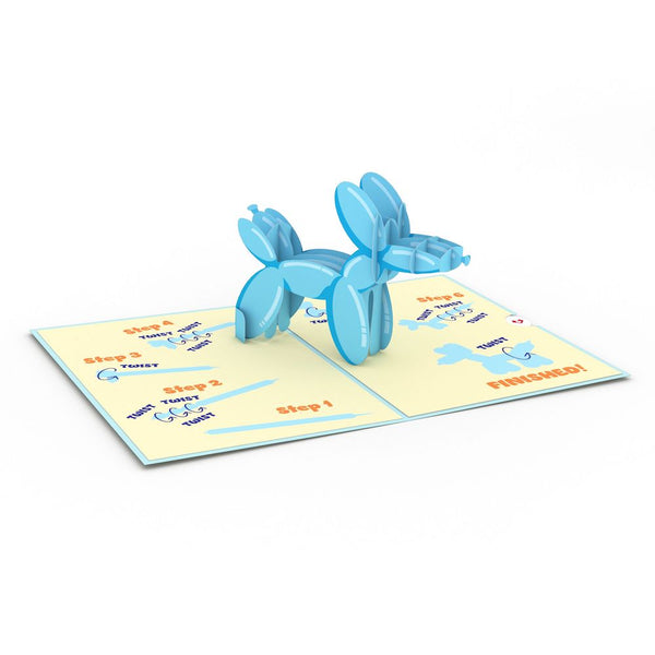 I Love Pop Birthday Balloon Animal Pop-Up Card