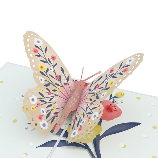 I Love Pop Birthday Butterfly Pop-Up Card