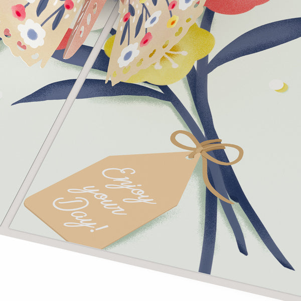 I Love Pop Birthday Butterfly Pop-Up Card