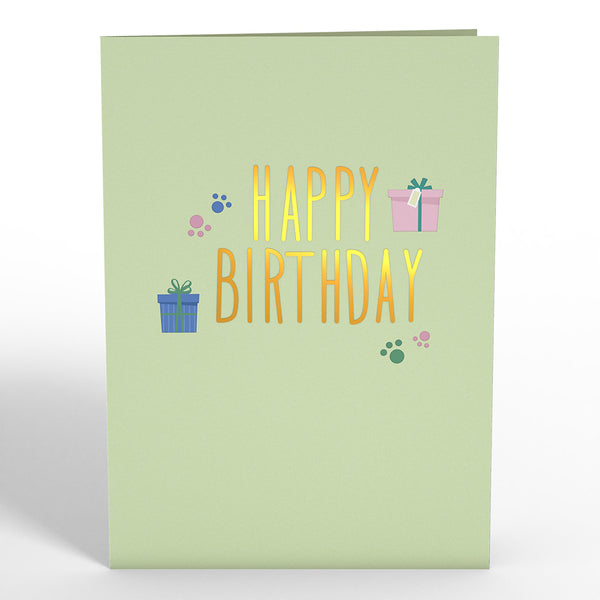 I Love Pop Birthday Cats And Dogs Pop-Up Card