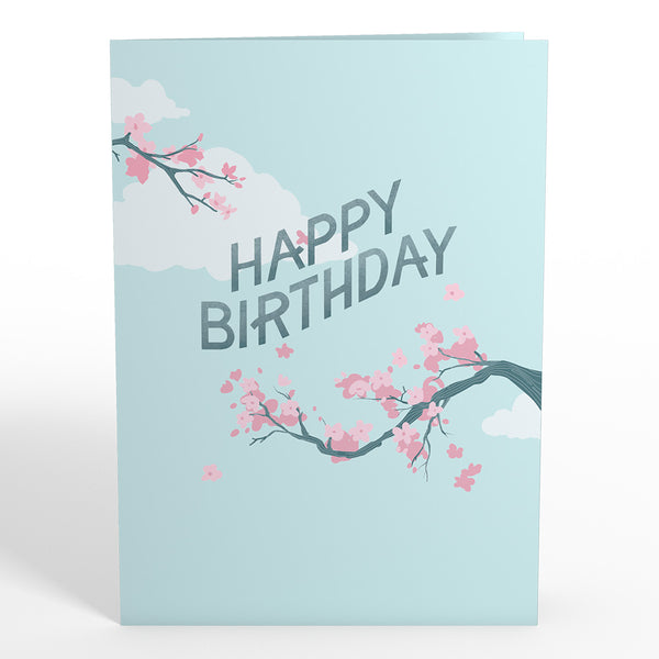 I Love Pop Birthday Cherry Blossom Pop-Up Card