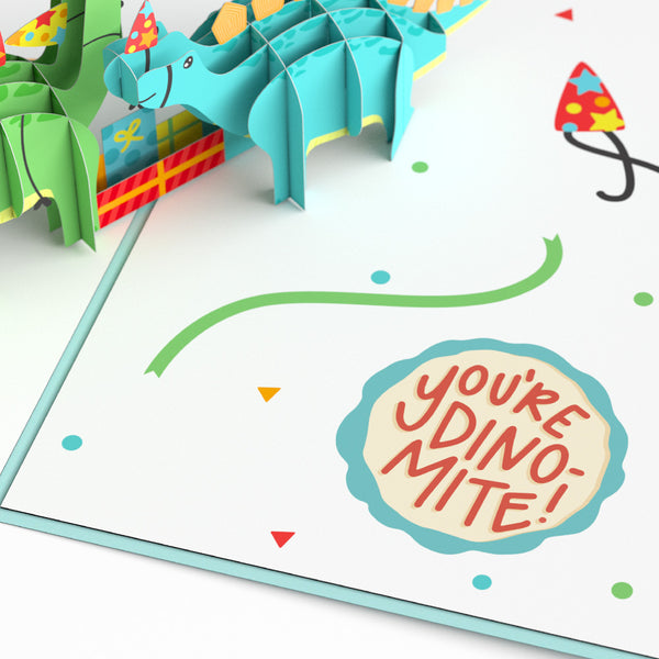 I Love Pop Birthday Dinosaurs Pop-Up Card