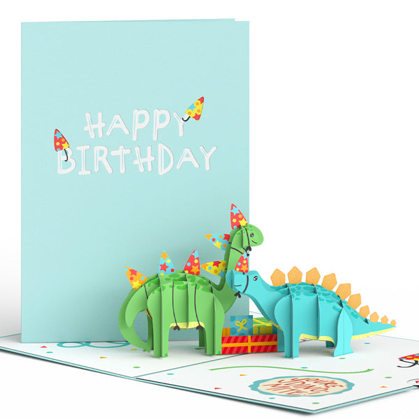 i love pop Birthday Dinosaurs Pop-Up Card
