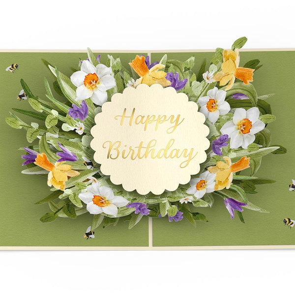 I Love Pop Birthday In Bloom Pop-Up Card