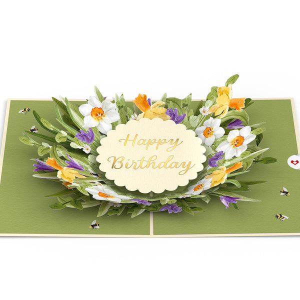 I Love Pop Birthday In Bloom Pop-Up Card