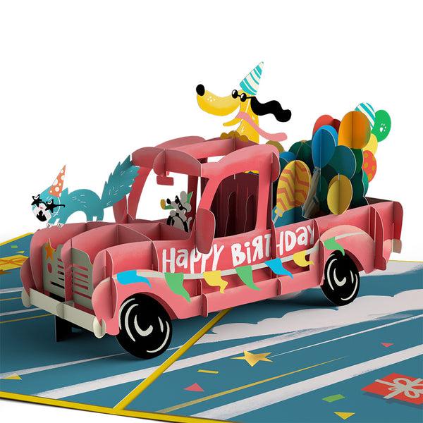 I Love Pop Birthday Truck Pop-Up Card