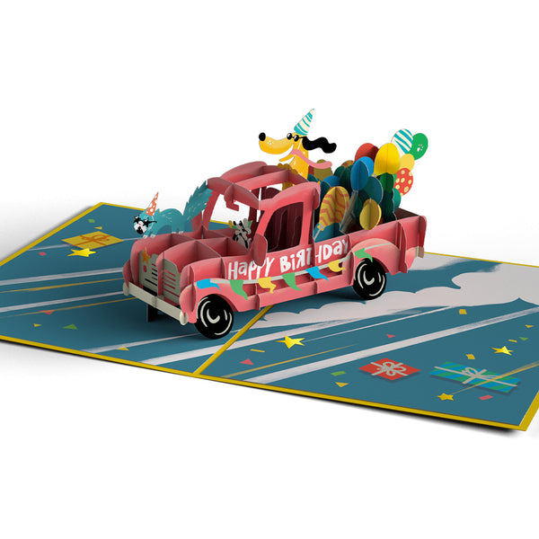 I Love Pop Birthday Truck Pop-Up Card