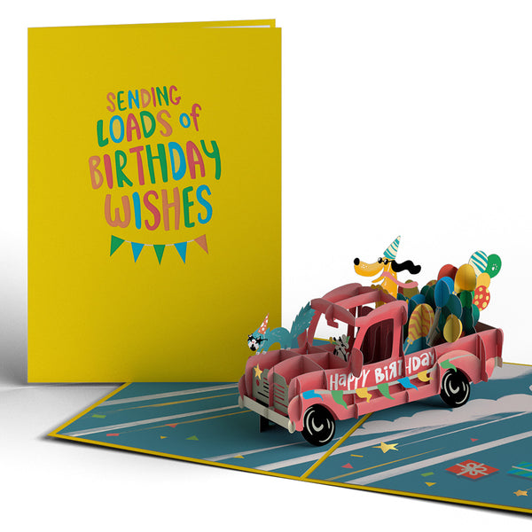 i love pop Birthday Truck Pop-Up Card