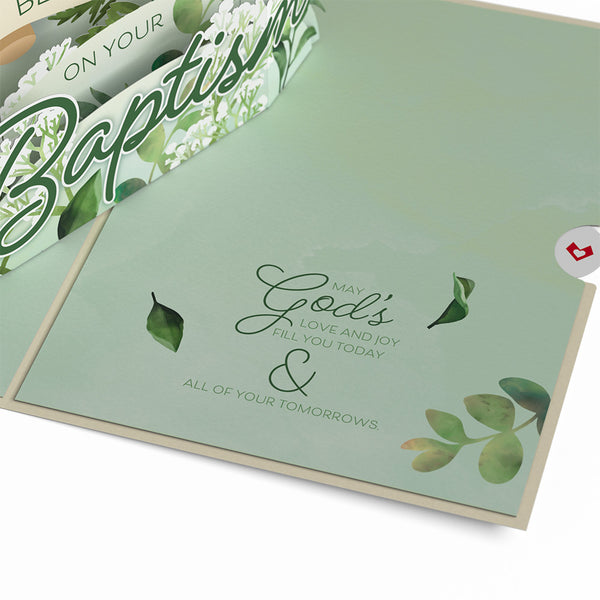I Love Pop Blessings On Your Baptism Pop-Up Card