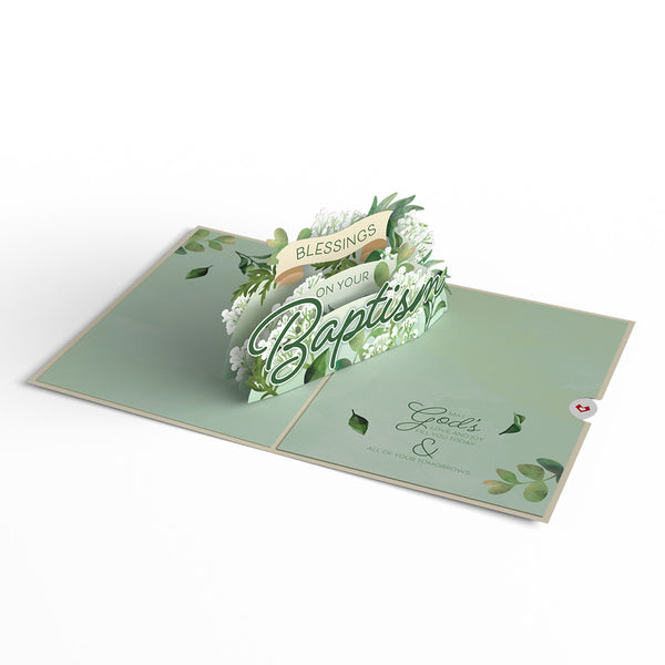 I Love Pop Blessings On Your Baptism Pop-Up Card