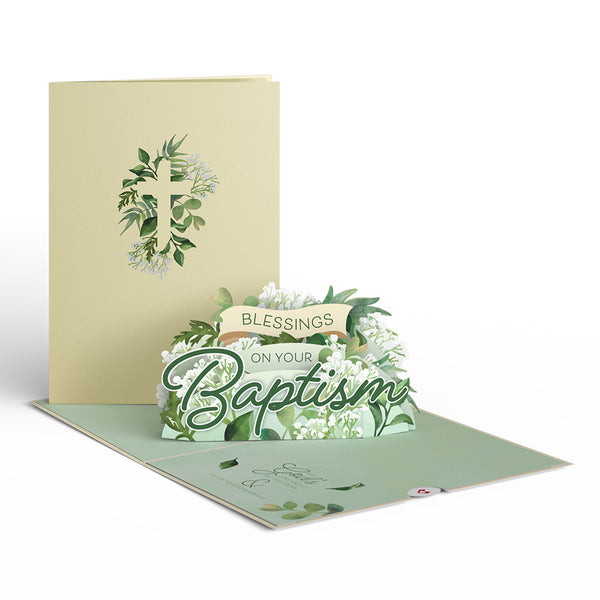 i love pop Blessings on Your Baptism Pop-Up Card