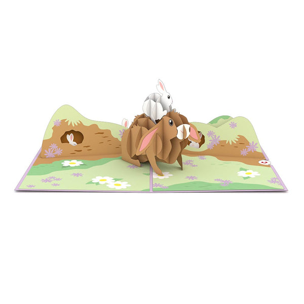 I Love Pop Bunny Family Pop-Up Card