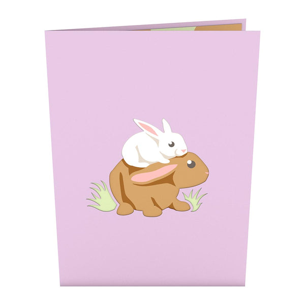 I Love Pop Bunny Family Pop-Up Card
