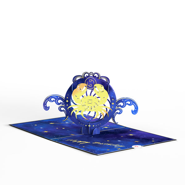 I Love Pop Cancer Zodiac Birthday Pop-Up Card
