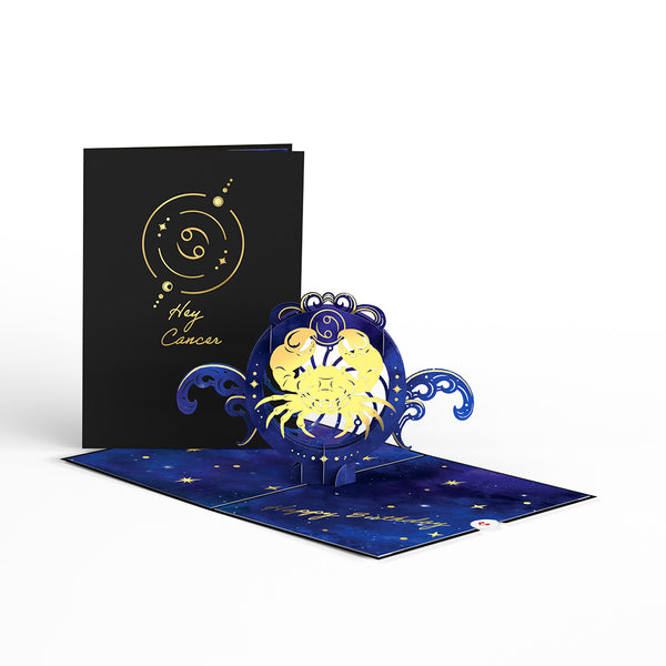 i love pop Cancer Zodiac Birthday Pop-Up Card