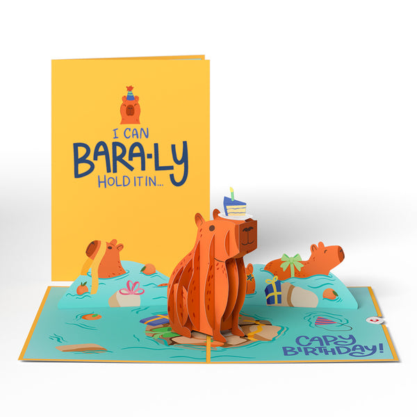 i love pop Capybara Birthday Pop-Up Card