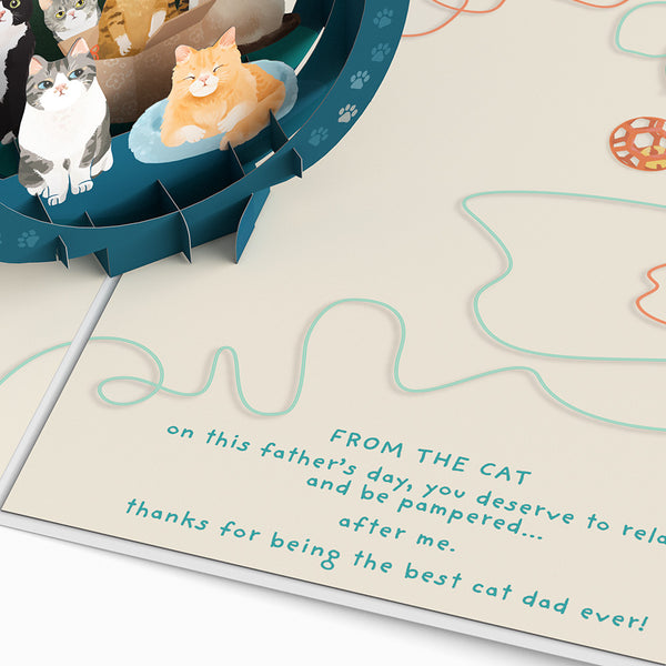 I Love Pop Cat Dad Father's Day Pop-Up Card
