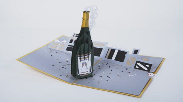 I Love Pop Champagne Celebration Pop-Up Card