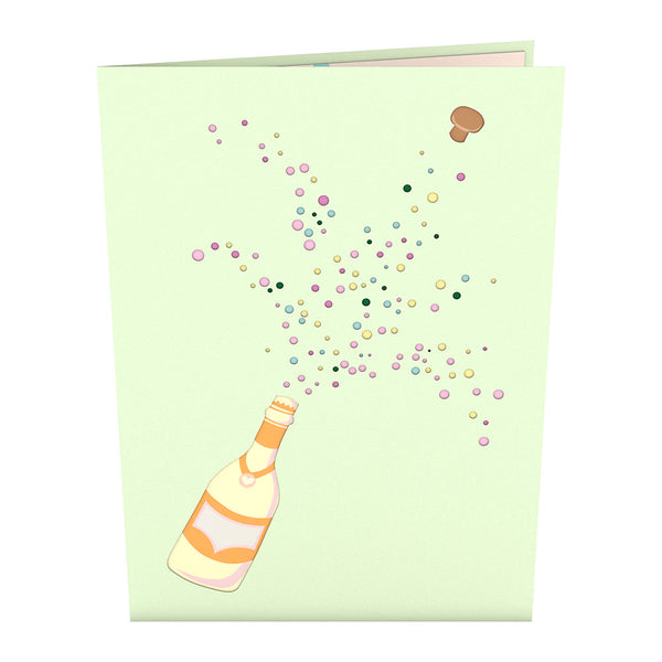 I Love Pop Champagne Pop Pop-Up Card
