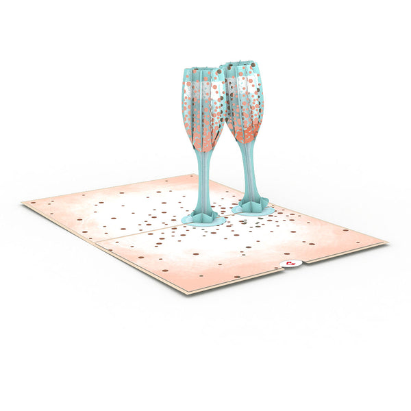 I Love Pop Champagne Toast Pop-Up Card