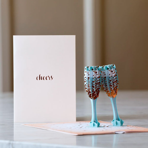 i love pop Champagne Toast Pop-Up Card