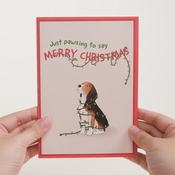 I Love Pop Christmas Dog Stockings Pop-Up Card