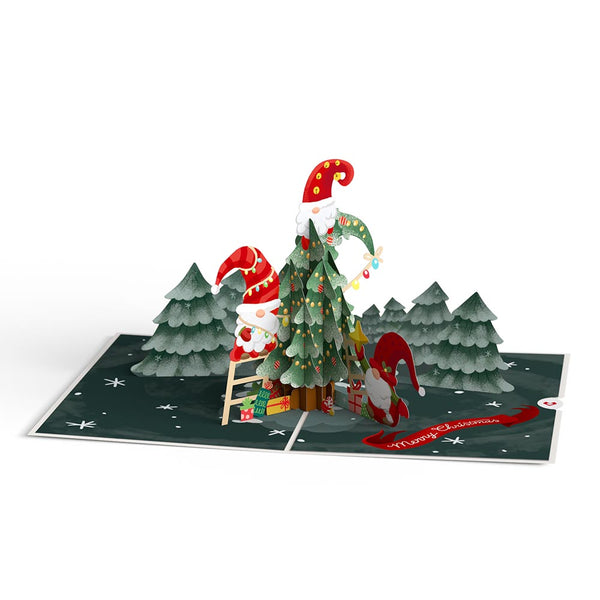 I Love Pop Christmas Gnomes Pop-Up Card